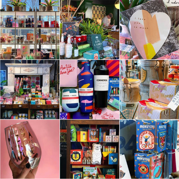 Rebel GR's Instagram shows colorful products arranged throughout the store.