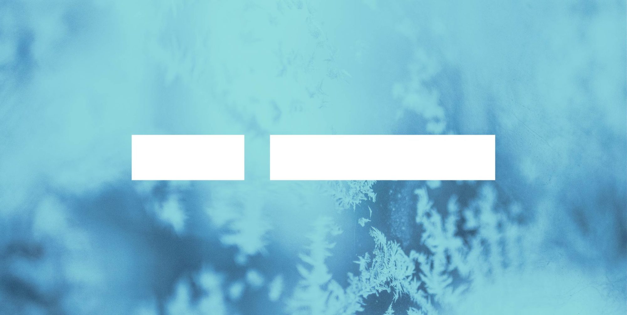 An image of snowflakes with blue overlay and dash symbols.