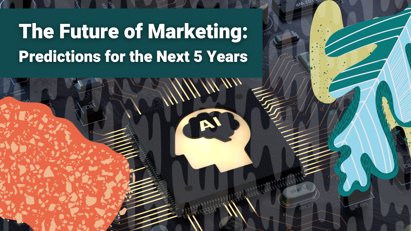 Cartoon thinking Icon, text over it reads: The future of marketing: prediction of marketing for the next 5 years
