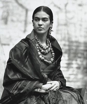 8THIRTYFOUR Blog Women Who Changed The World black and white portrait of Frida Kahlo