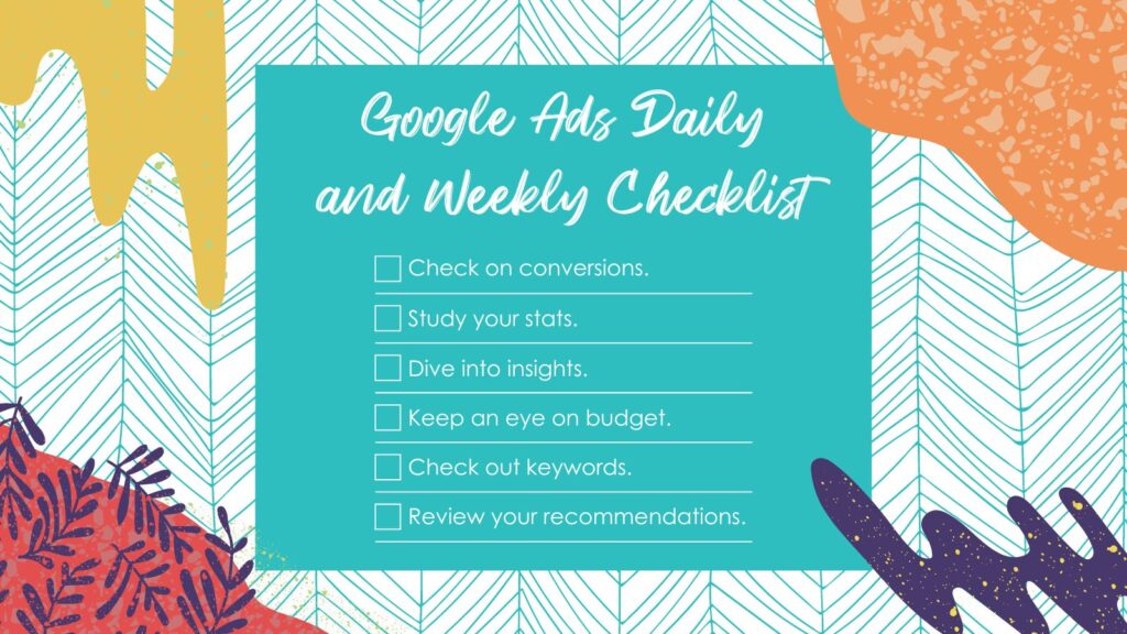Google Ads Daily and Weekly Checklist (1600 x 900 px) header image